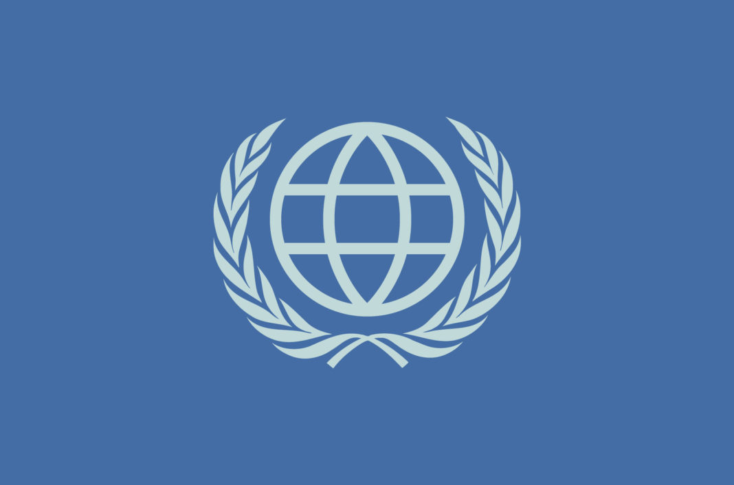 Globe symbol with laurels
