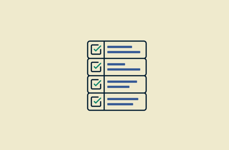 A checklist resembling a server.