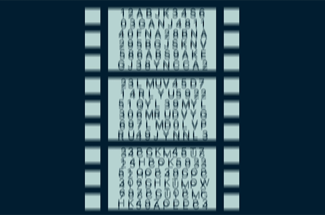 code on celluloid film
