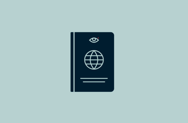 Passport with an eye.
