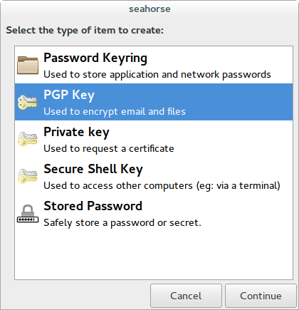 create a pgp key