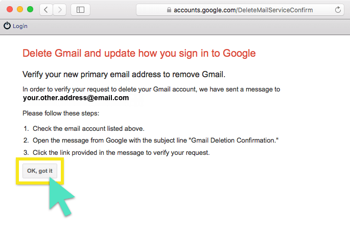 delete a gmail account from android