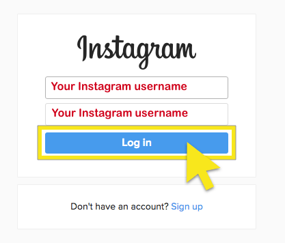 login to Instagram account from PC