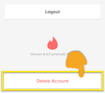 Deleting your Tinder account