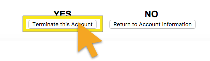 terminate your yahoo account