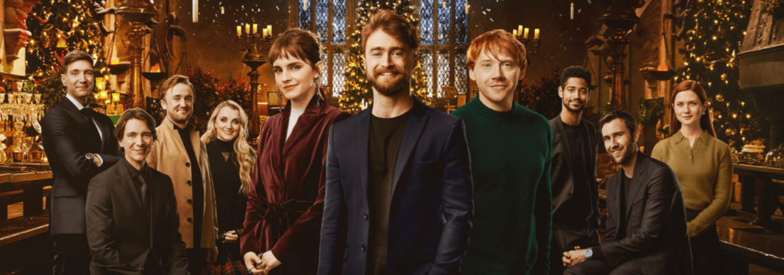 Harry Potter cast on the promotional poster for the reunion special