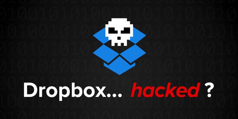 Pixel skull inside Dropbox logo.