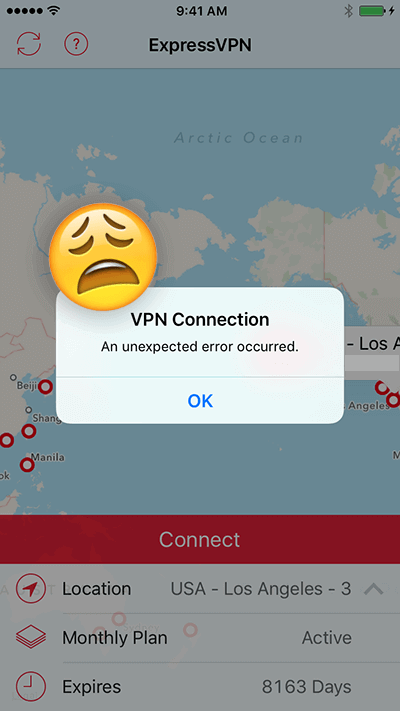 error when trying to buy expressvpn with bitcoin