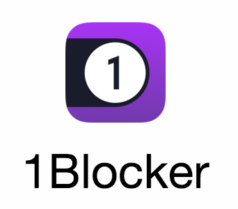 logo for 1blocker, our top pick