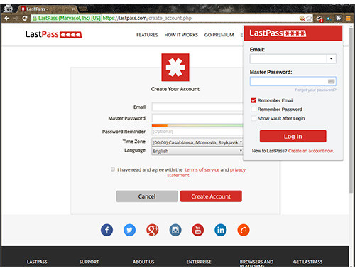 cant login to lastpass