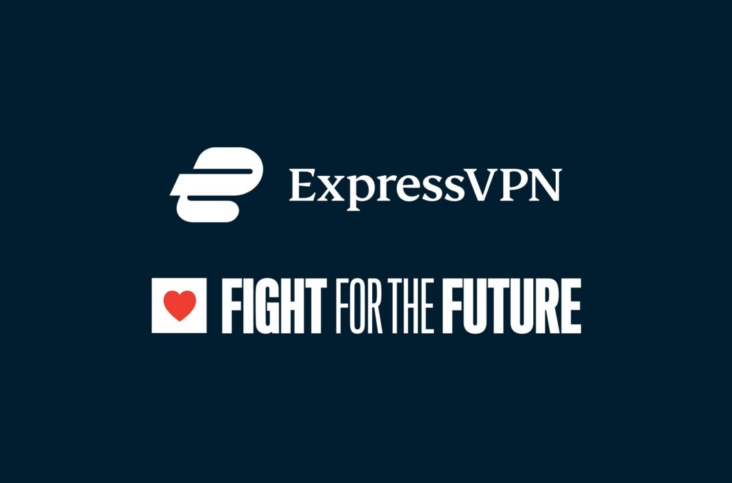 ExpressVPN and Fight for the Future logos.