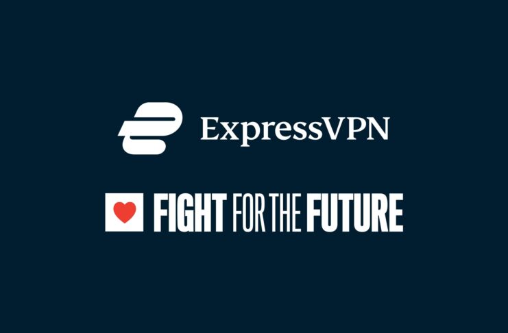 ExpressVPN and Fight for the Future logos.