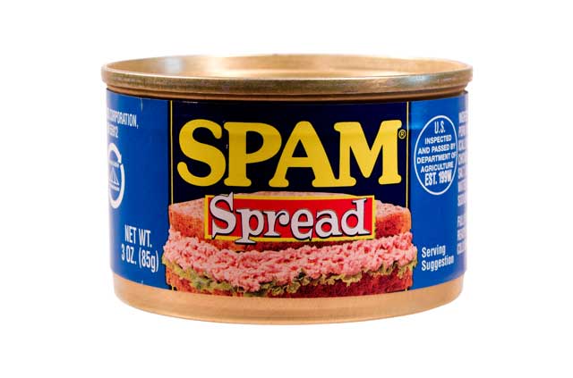 Can of Spam spread.