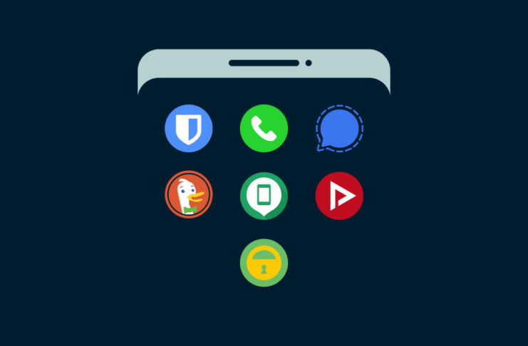 Security app icons on Android screen
