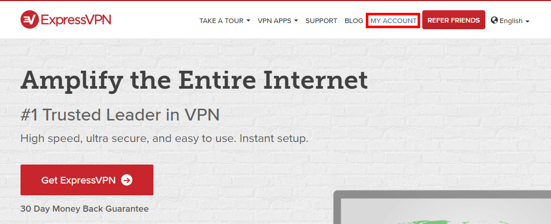Sign in to your ExpressVPN account