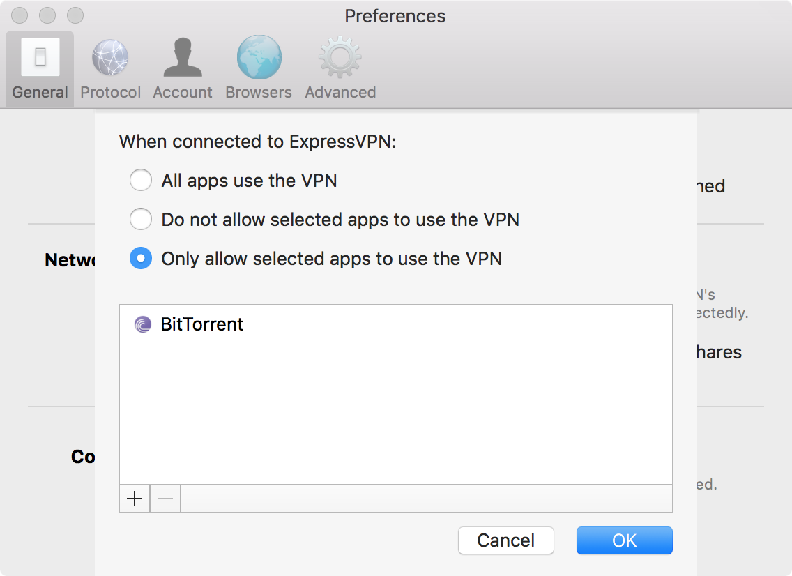 Select which apps use a VPN