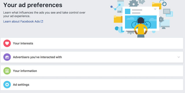 How to check your Facebook ad preferences.