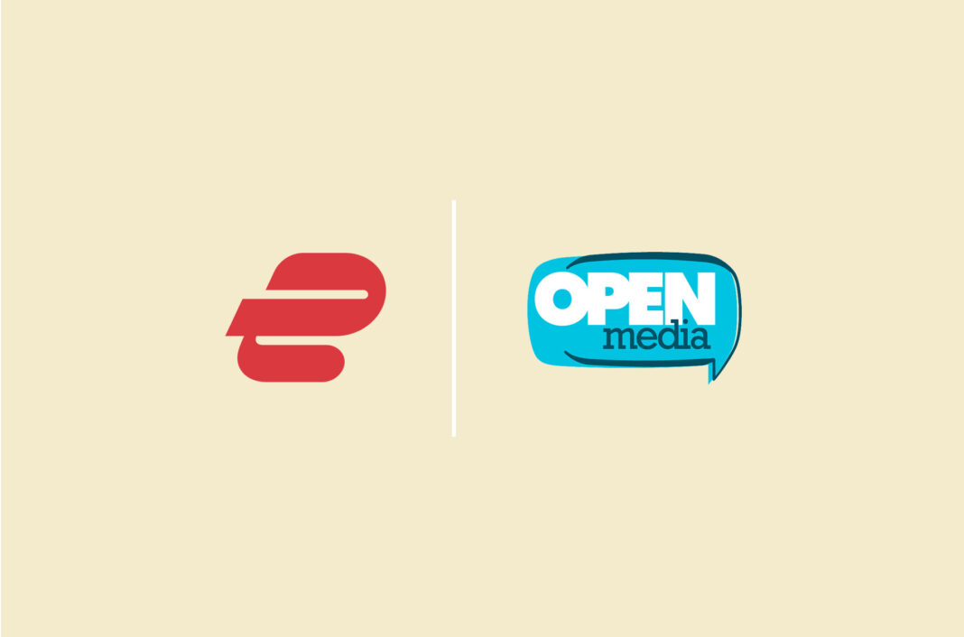 ExpressVPN and OpenMedia logos.