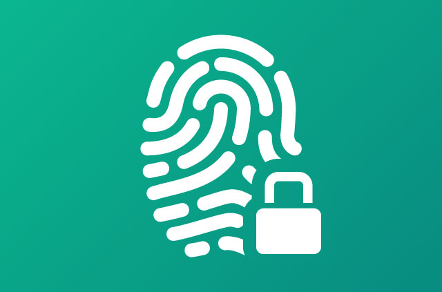 Digital fingerprint with a padlock
