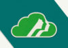 girl scouts logo on a cloud with a green background