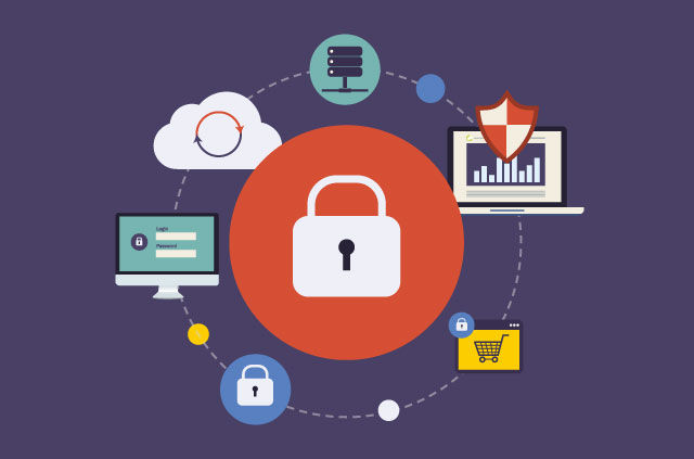 The many uses for PGP encryption A lock surrounded by several electronic items