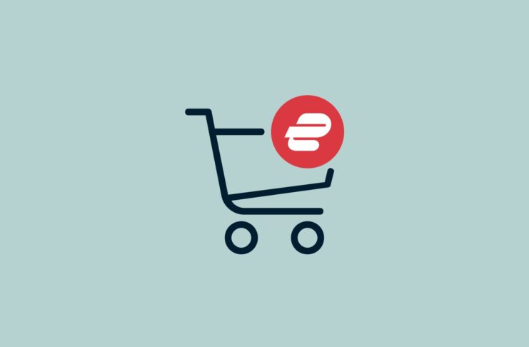 ExpressVPN logo in shopping cart.
