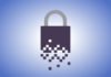 An illustration of a pixelated padlock