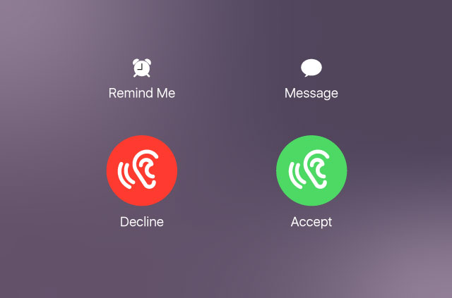 The iPhone incoming call screen, except both the icons say accept. Even the decline one. Nice.