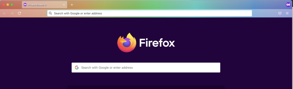 Fenêtre de navigation privée dans Firefox
