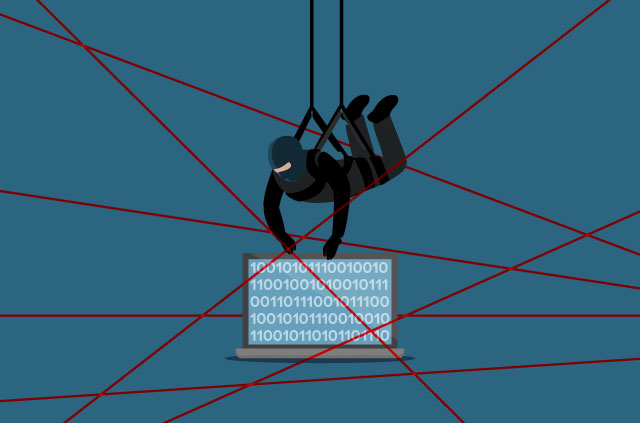 cryptocurrency-hacks (1) A thief attempts to steal a laptop.