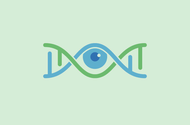 Eye within DNA helix.