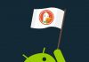 The Android logo waving a DuchDuckGo flag.