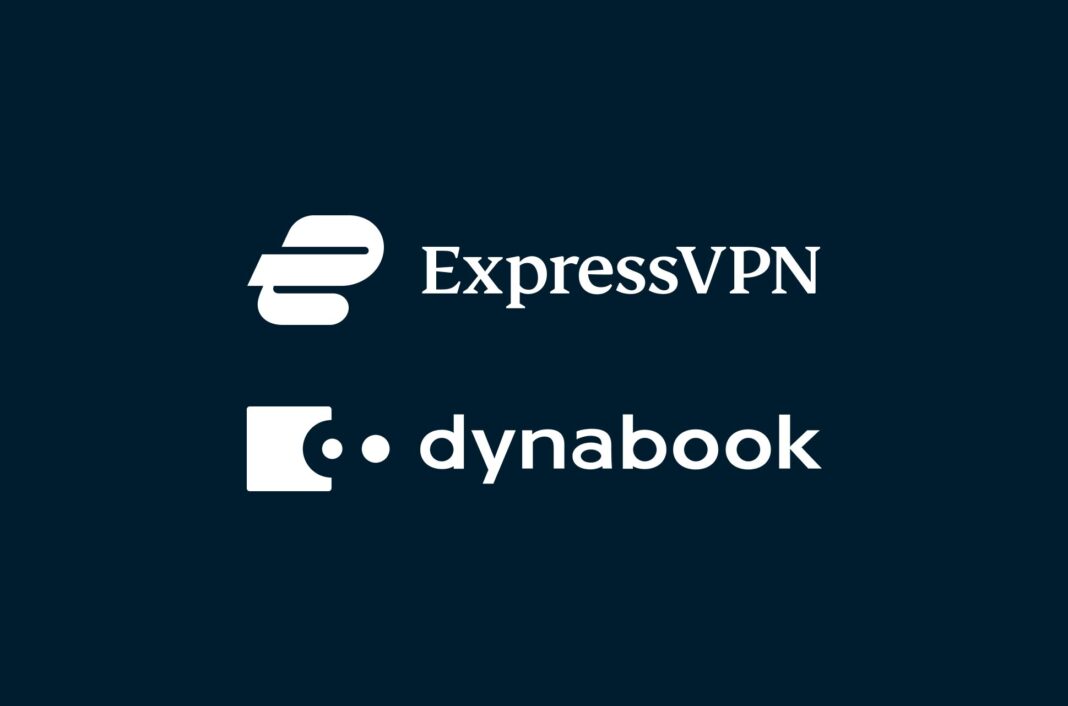 ExpressVPN and Dynabook logos.