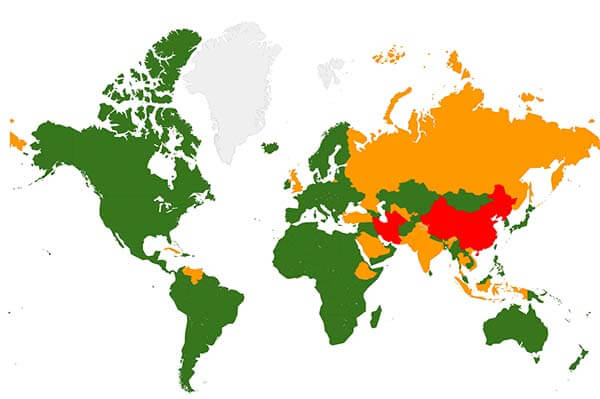 A map of global censorship