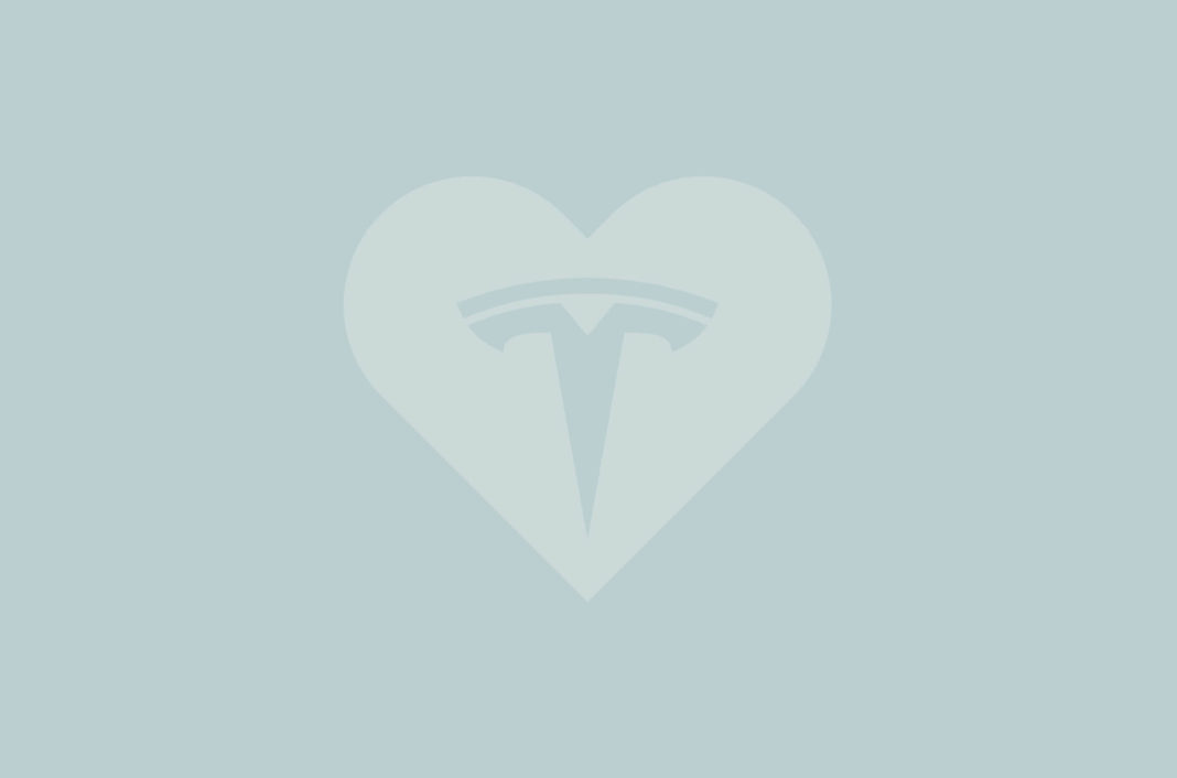 Tesla logo on a heart.