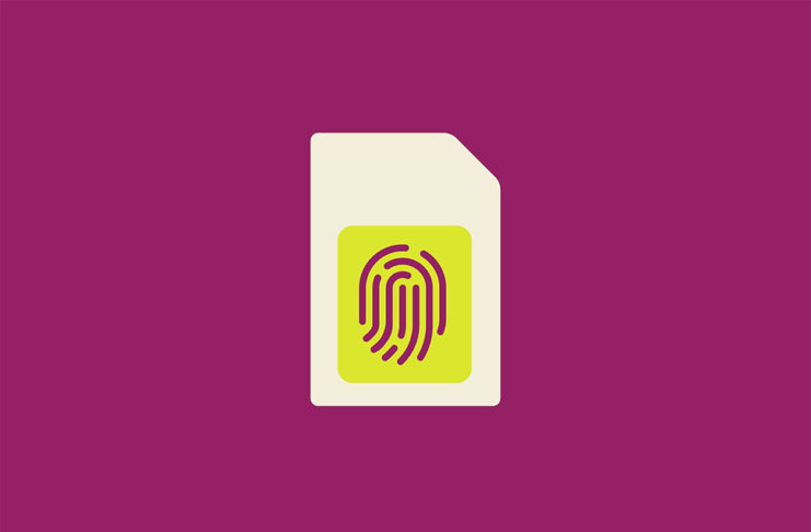 SIM-card with fingerprint biometric