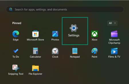 Image showing Windows Settings icon.