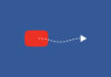YouTube logo with an arrow.