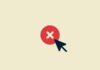 Red circle with cross and mouse cursor.