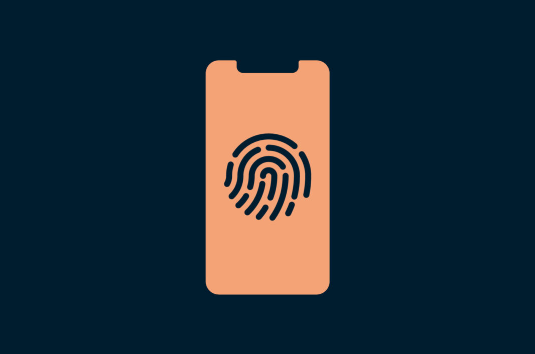 A phone with a fingerprint.