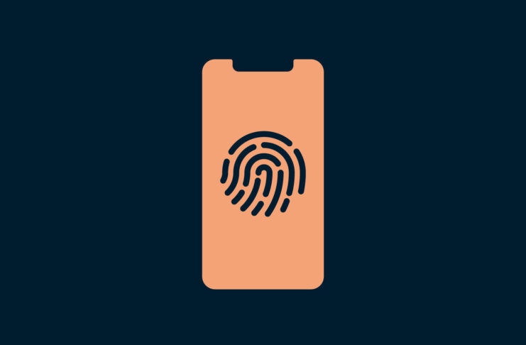 A phone with a fingerprint.