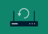 Reset symbol with router icon.