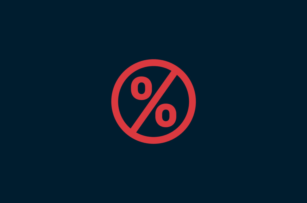 Percentage symbol turning into a forbidden sign.