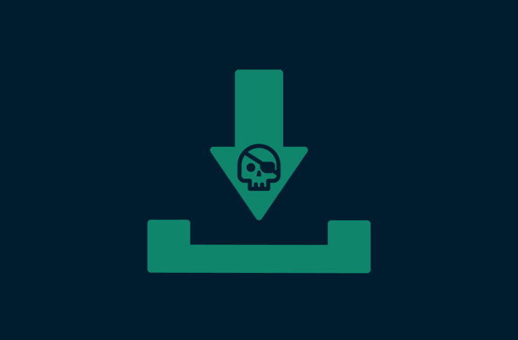 Download symbol with a skull wearing an eye patch.
