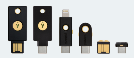 Different types of YubiKey.