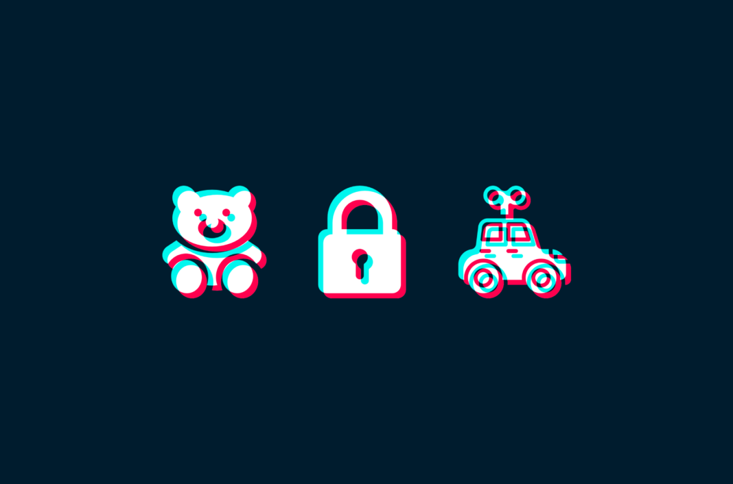 A teddy bear, a padlock, and a windup car.