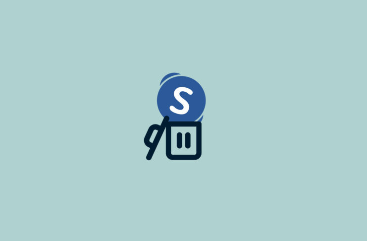Skype logo in trash bin deleting skype