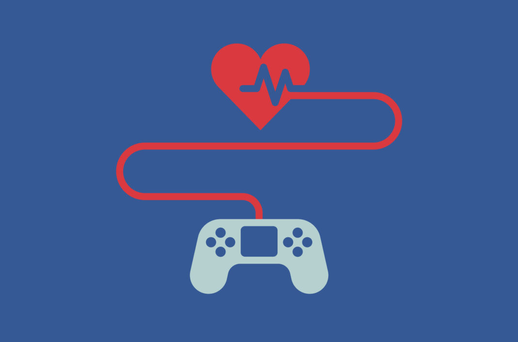 Game controller connected to a heart beat.