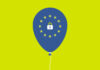 Balloon with eu logo and lock.