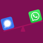 whatsapp vs signal balancing scale